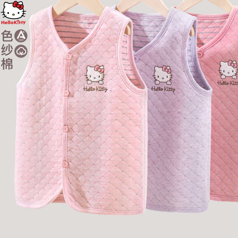 Children's Thin Vest Girls' Vest 2026 New Autumn and Winter Baby Inner Wear, Quilted, Suitable for Medium and Large Children, Outer Wear