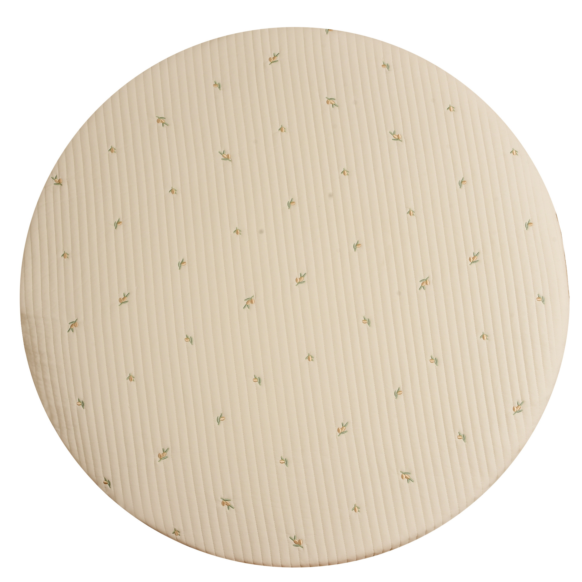 퀼트 올리브 라운드 매트