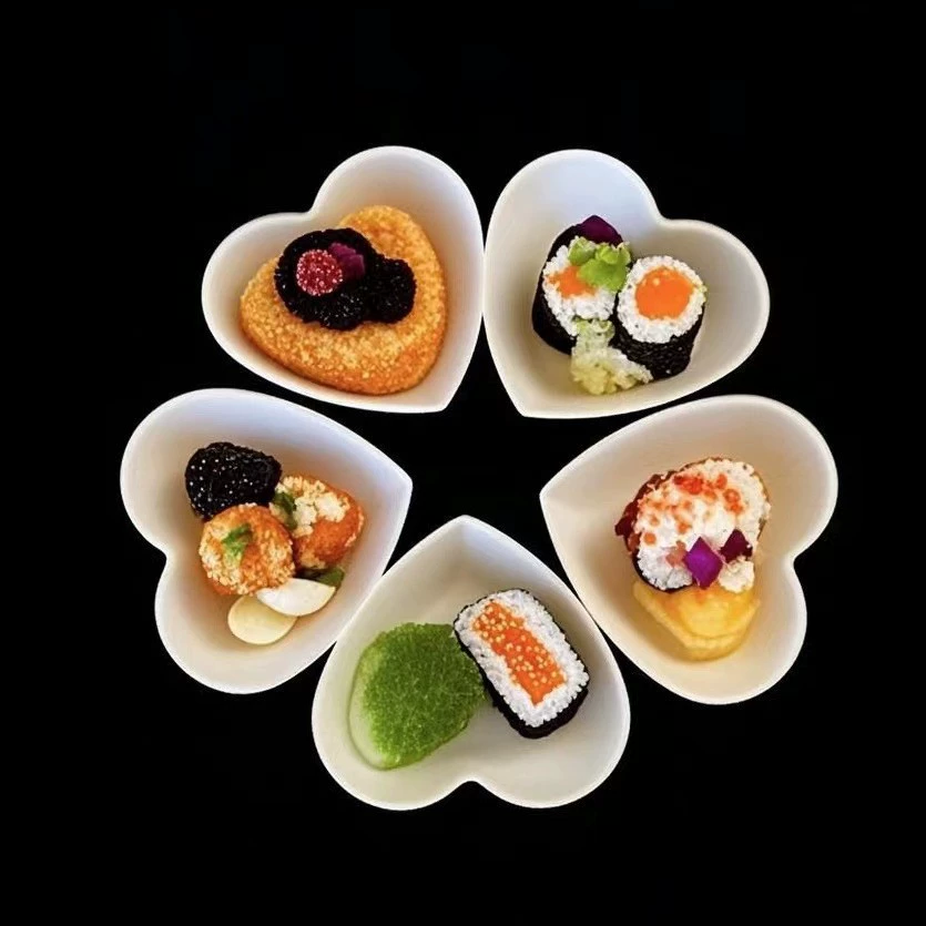 Новый стиль креативной любви в форме одноразовой пасты соус аппетитное блюдо суши торт закуски десерт маленькая тарелка