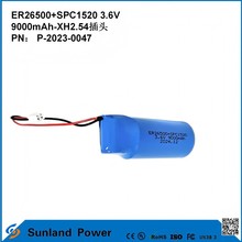 ��ǵ��ER26500+SPC1520 3.6V 9000mAh-XH2.54��ͷ