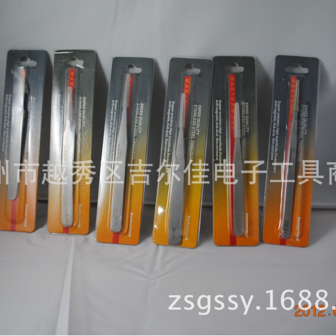 精美插纸卡塑料泡壳包装SA系列高硬度喷砂镊子