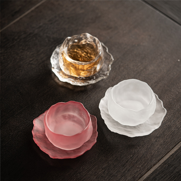 Japanese-style handmade glass tea cup Master Cup household glass tea set suit high-looking Internet celebrity early Snow Tea Cup