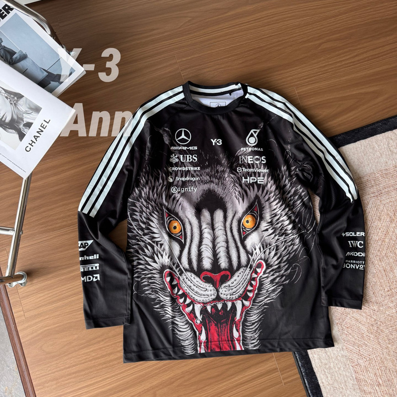Amg Petronas F1 Team Co-Branded Striped Long-Sleeved T-Shirt Amg Petronas F1 Team Co-Branded Striped Long-Sleeved T-Shirt