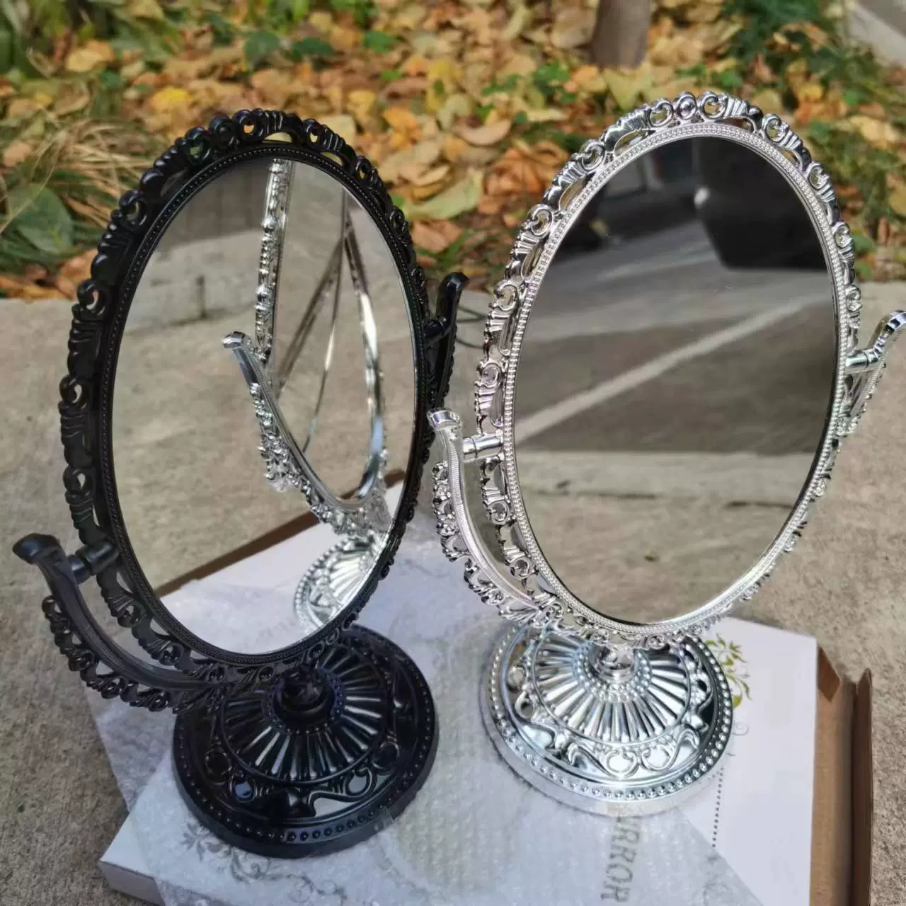 Ретро настольное зеркало для макияжа, ретро зеркало для туалетного столика, косметическое зеркало, большое зеркало принцессы, настольное настольное зеркало, бесплатная доставка