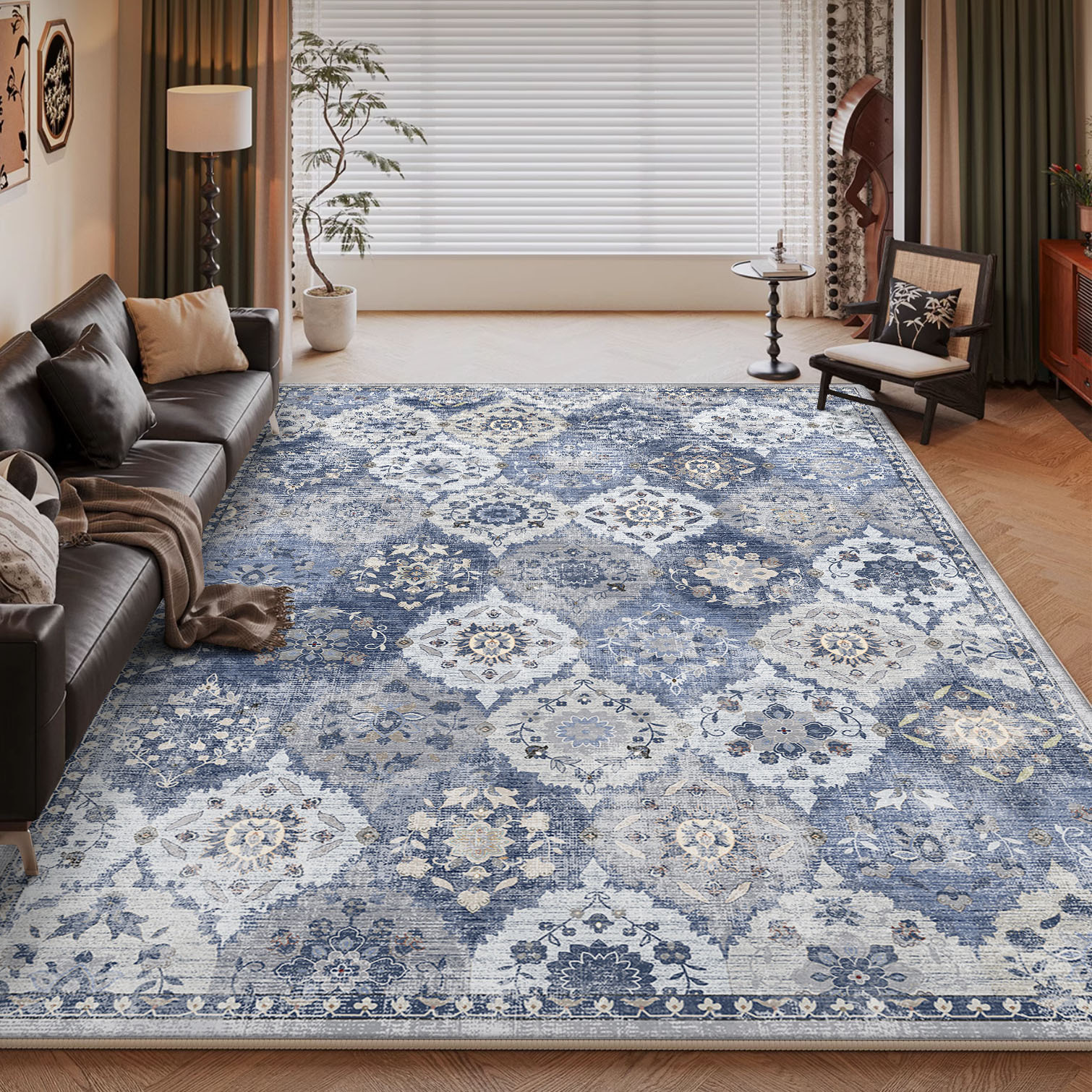 Alfombras de sala de estar, alfombras de cama de gran área, alfombras de mesa de té de sofá, alfombras de cachemire retrógradas americanas image 18
