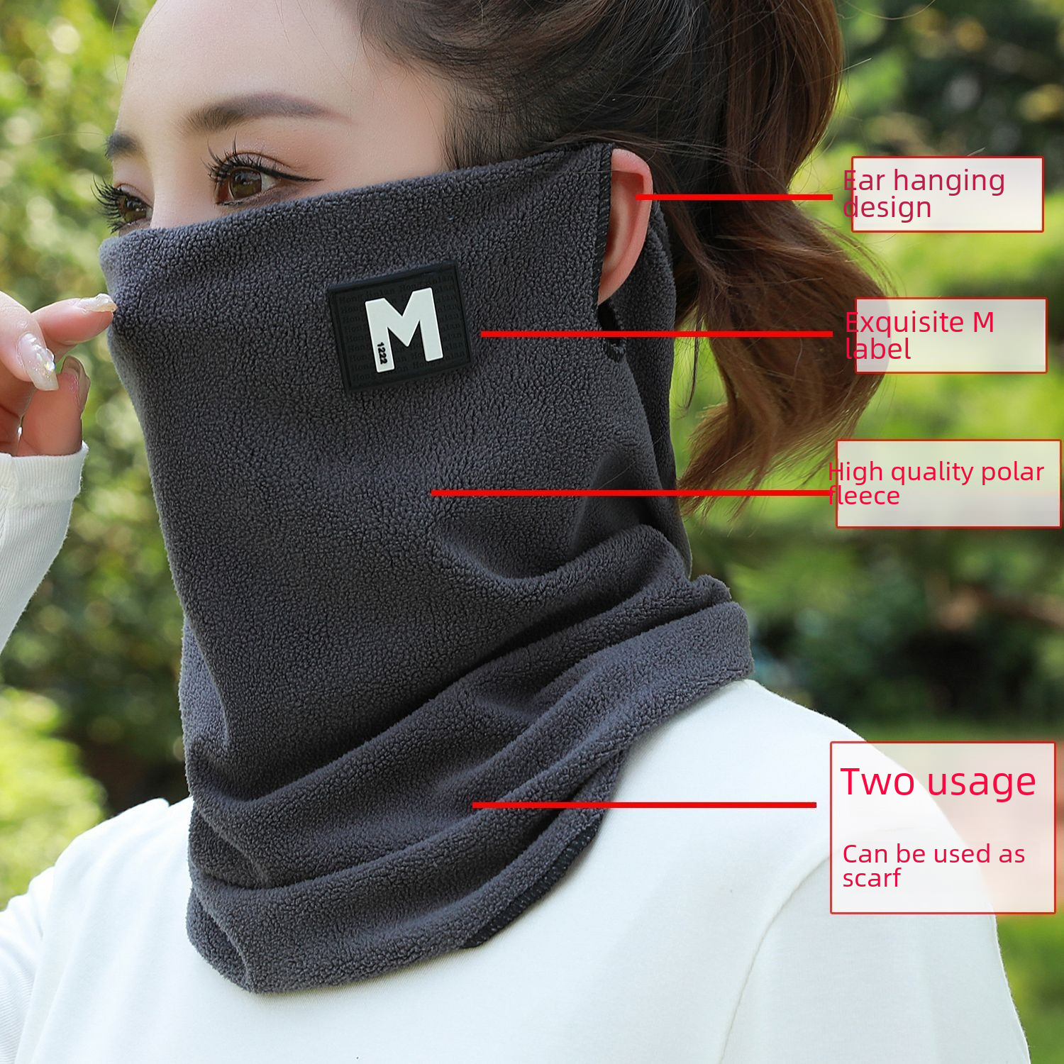 Hierscht a Wanter Mask Männer a Fraen verdickt extra grouss Reiden Hals Hals Schutz windproof kal-proof Koreanesch Stil kal-proof Mask Schal Mask_voghion.com