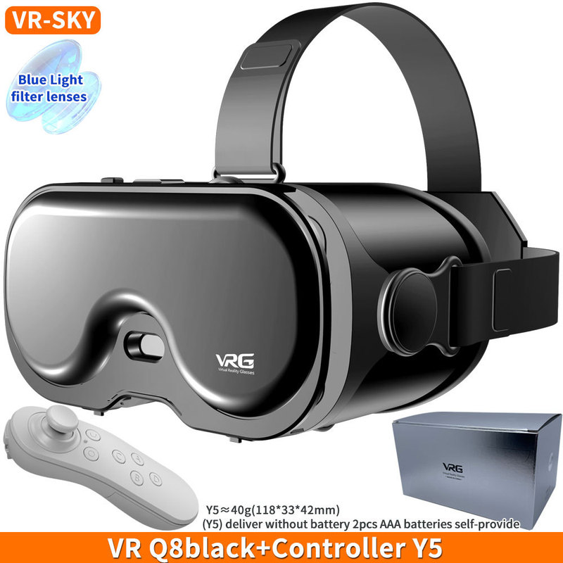 跨境批发VR魔镜全景眼睛打游戏手机Q8头戴式智能虚拟现实3d眼镜|undefined