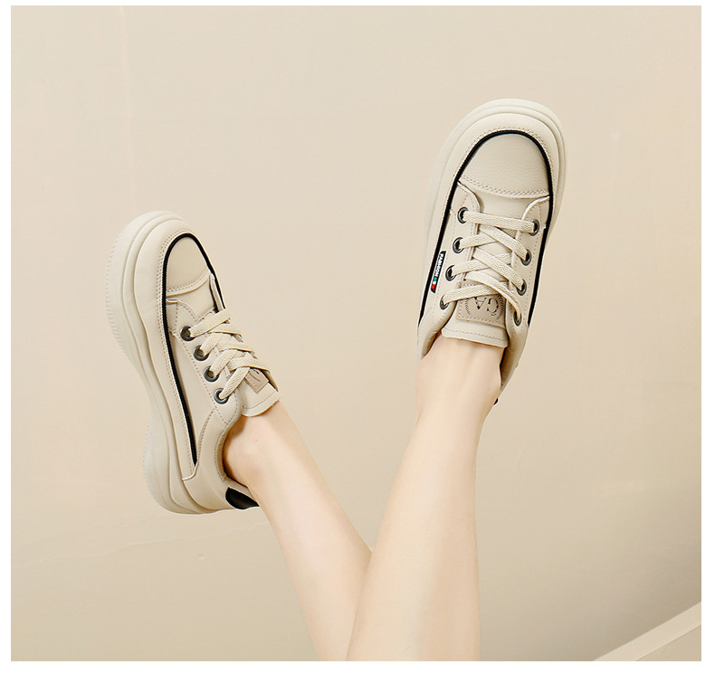 INS Kleine Weiße Schuhe Student Koreanische frauen Mode 2023 Herbst Neue Dicke Sohle Erhöhten Atmungsaktive Casual Schuhe Straße Schießen_voghion.com