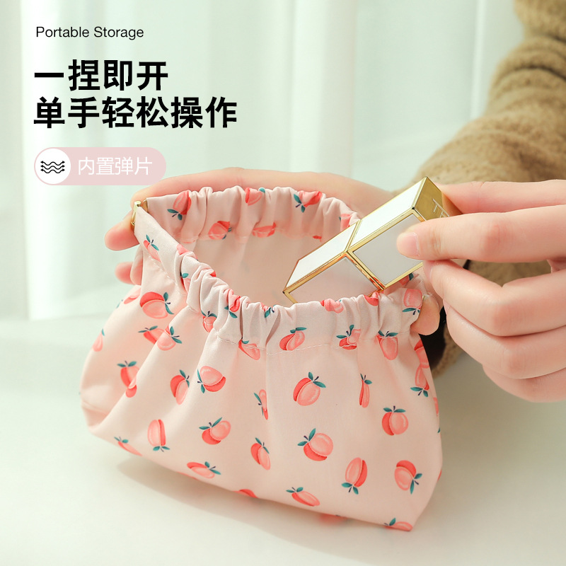 Lápiz labial cosmético bolsa auricular Bluetooth clave metralla almacenamiento lindo portátil monedero mini bolsa de almacenamiento de impresión