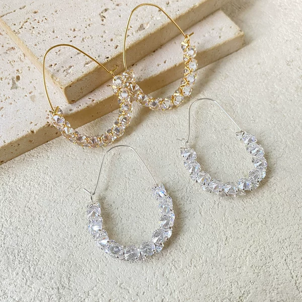 Light Luxury Versatile Micro-Paved Zircon Exaggerated Pendant Earrings for Women Niche Design High-End Long Tassel Earrings
