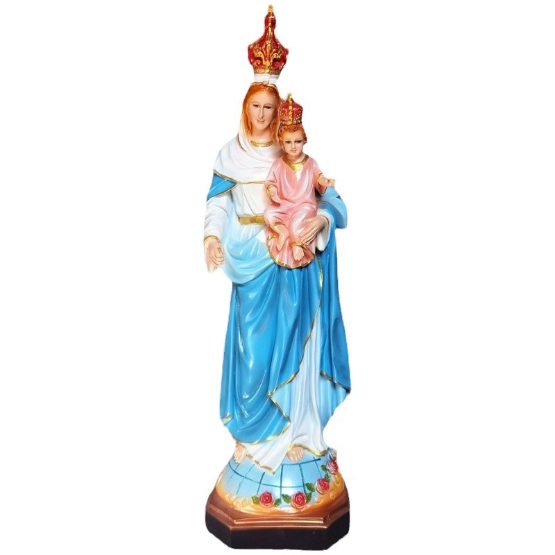 70cm de la enseñanza de la estatuilla de la resina de la familia sala de estar decoración iglesia