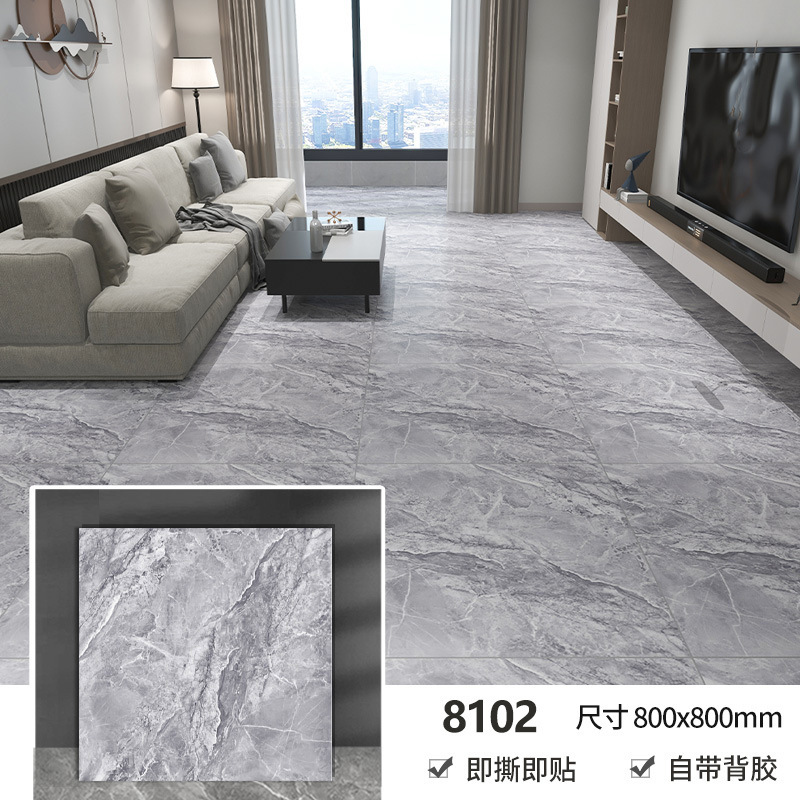 [80 * 80] autoadhesivo de PVC para uso doméstico y comercial para el suelo espesado resistente al desgaste, suelo impermeable, cuero de cemento para la renovación del suelo