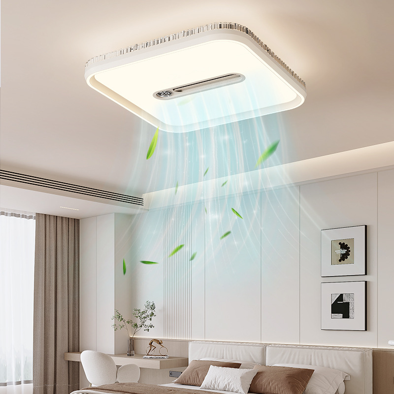 Luz de ventilador invisible sala de estar lámpara de ventilador sin hoja lámpara principal con ventilador eléctrico lámpara de techo integral 2026 nueva lámpara 115L image 2