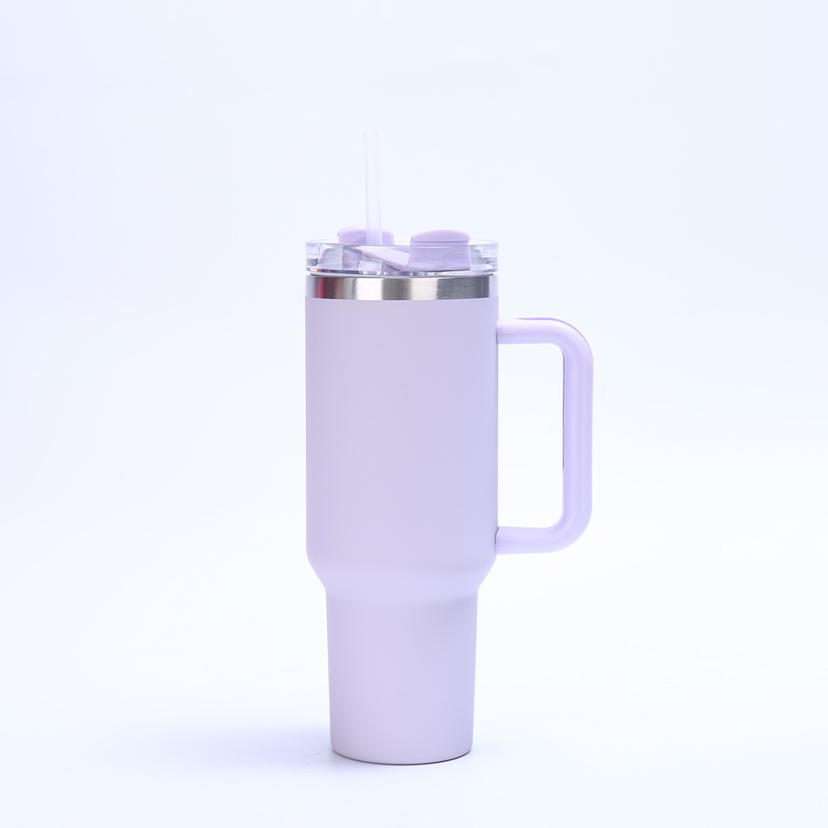 Taza térmica gigante de acero inoxidable 304 de 40 oz, con asa y pajita