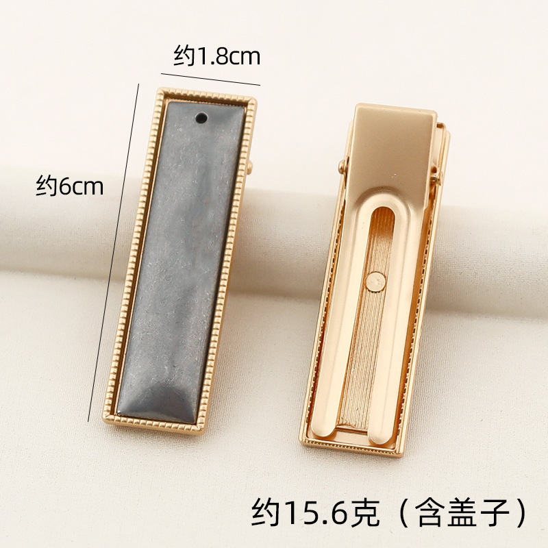 宋锦哑金发夹手工diy 材料包鸭嘴夹发卡发簪发饰低夹底胚配件批发|undefined