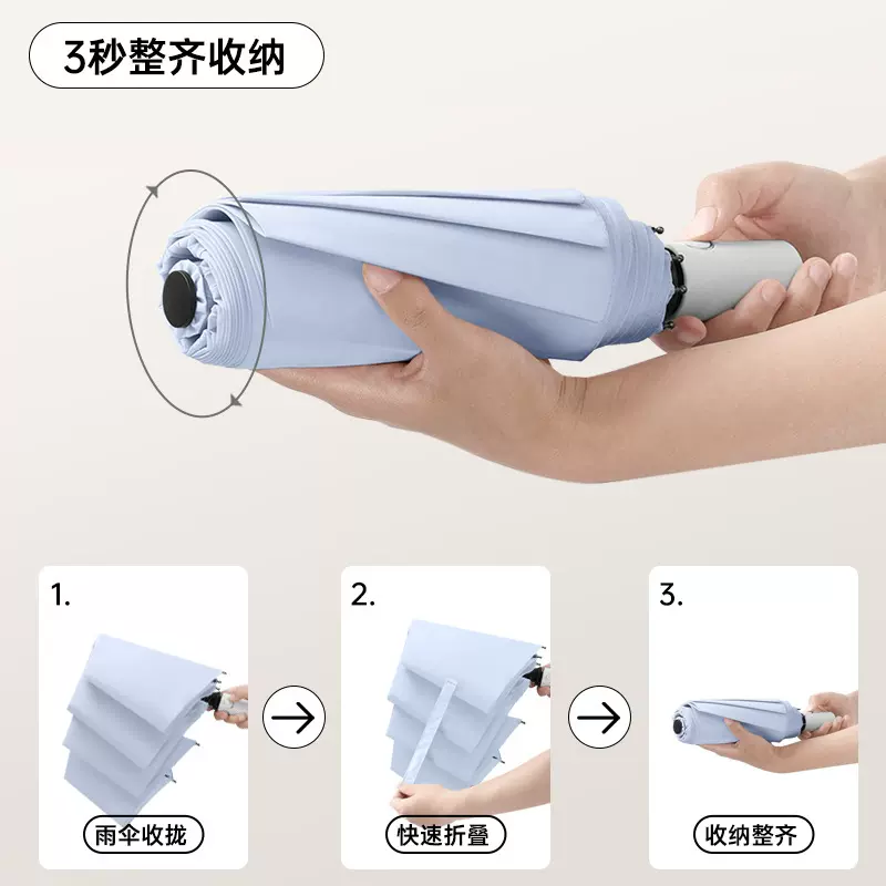 新款全自动易折三折伞晴雨两用防风双人伞商务礼品雨伞节节收定制