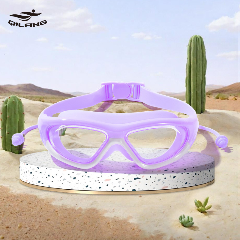 Gafas de Natación de Marco Grande para Niños de PC Impermeable para Natación y Buceo