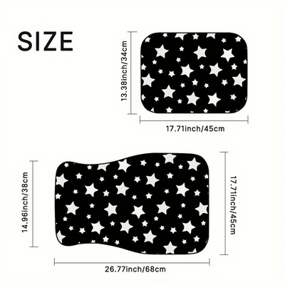 Avtomobil döşəmə paspasları — Bohemian Style Car Mat - new-car-mats-46-3344cm-two-pieces