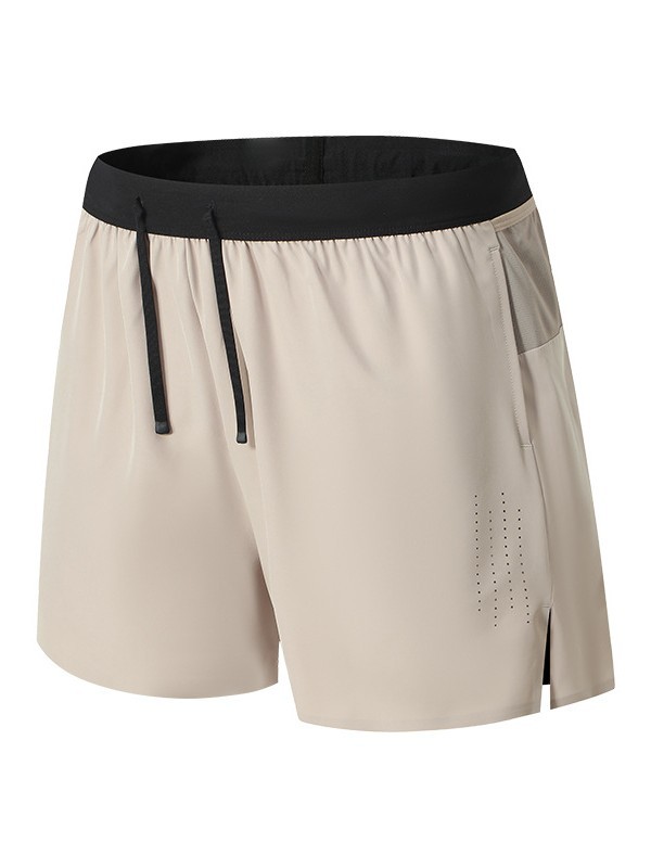 Pantalones deportivos de hombre para correr, pantalones cortos de maratón de doble capa al aire libre, forro de secado rápido, pantalones de baloncesto elásticos resistentes a la luz