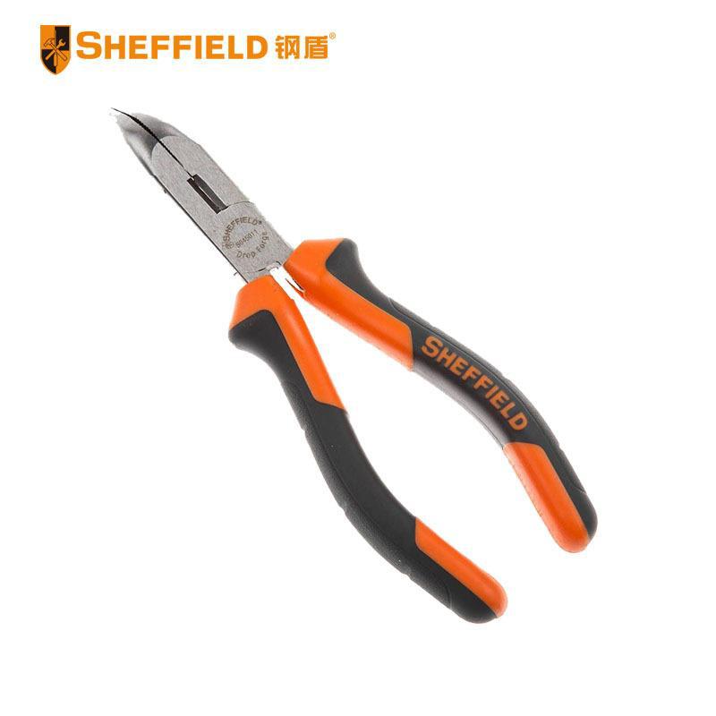 钢盾S045011 双色柄多功能迷你弯嘴钳6寸150mm合金钢锻造