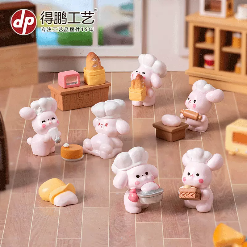 微景观摆件卡通可爱烘焙小狗树脂工艺品diy娃屋装饰品桌面小摆件