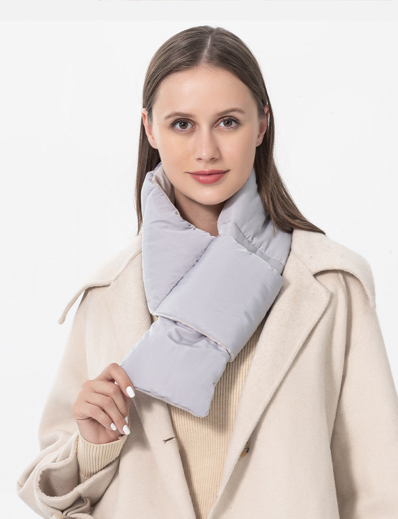 Écharpe d'hiver en velours à plumes pour femme, couvre-cou coréen, nouveau produit_voghion.com