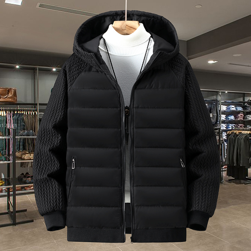 冬季新款男士加肥加大码棉衣外套加厚保暖连帽夹克潮流休闲棉服男