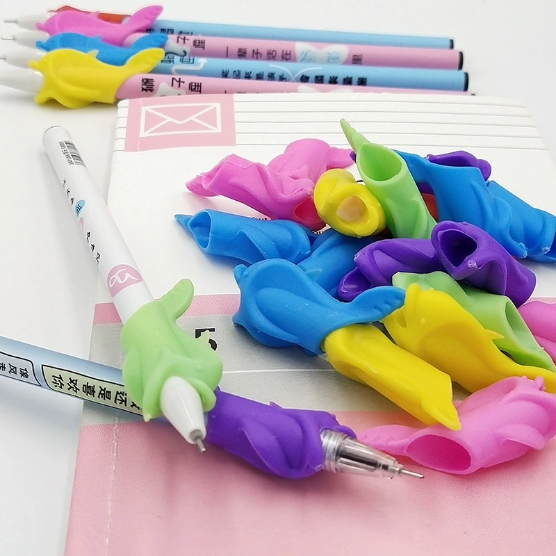 Маленькая рыба дельфин держатель ручки силиконовый карандаш держатель ручки