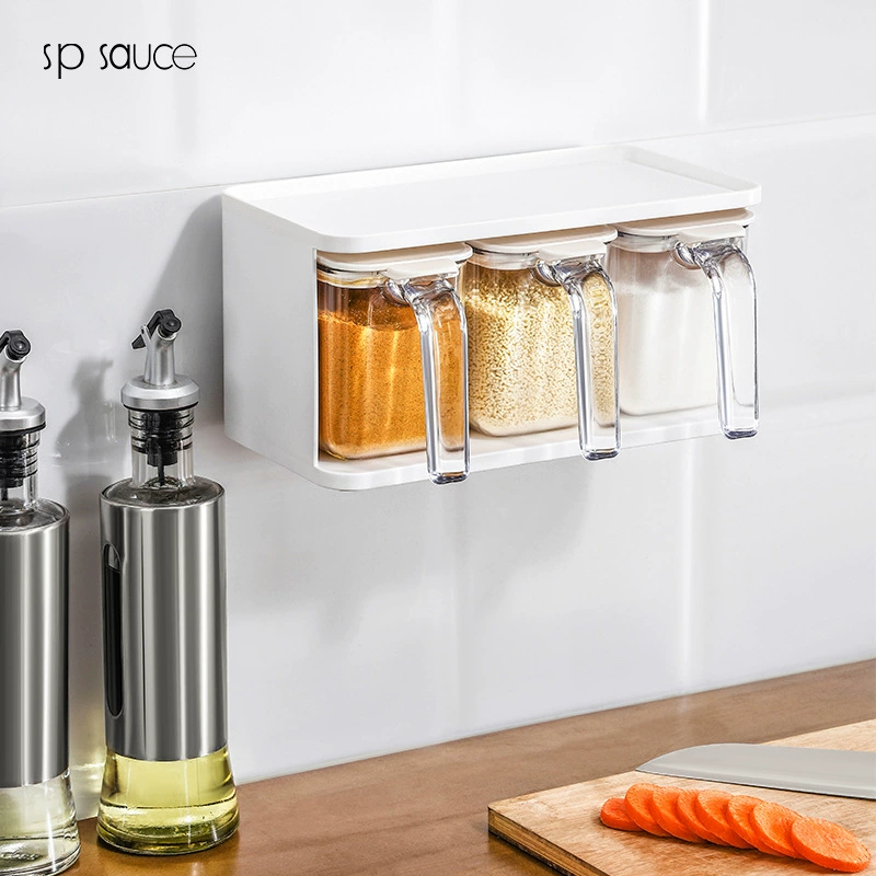 Набор коробок для приправ, бытовая влагостойкая и пылезащитная банка для приправ, коробка для приправ, солонка, коробка для хранения бутылок для приправ