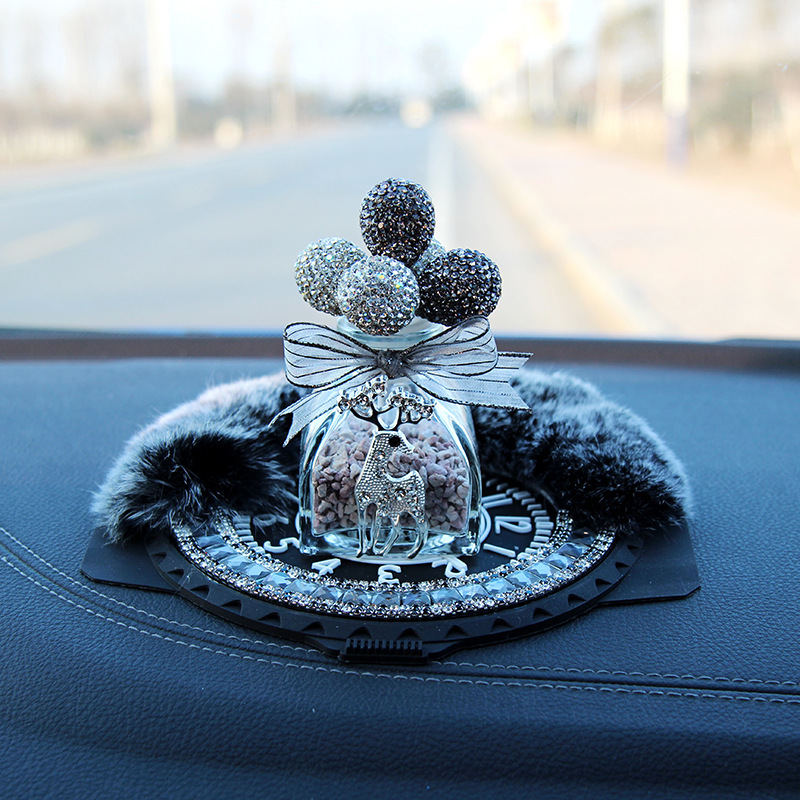 Asiento de perfume de coche, decoración de coche, globo de confesión, decoración de bolas de diamantes de imitación, aromaterapia de zeolita de coche, fragancia fresca y ligera