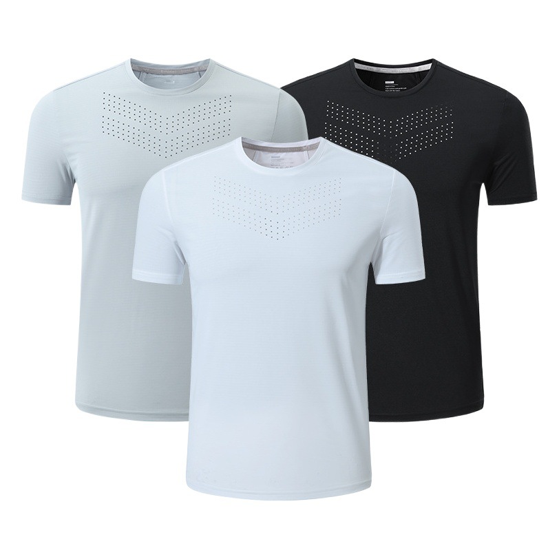 Hombres corriendo deportes de fitness Camiseta de manga corta maratón de pista y campo de entrenamiento de absorción de humedad transpirable de secado rápido cuello redondo ropa de secado rápido image 1