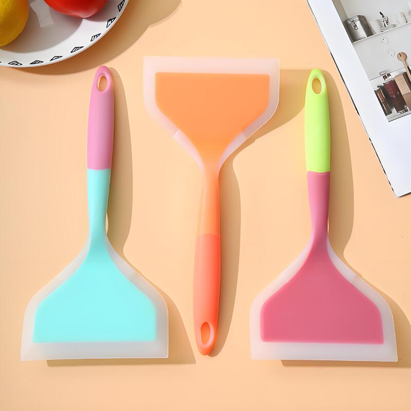 Silicone Shovel for Pancakes, Special Wide-Mouth Pizza That Does Not Damage the Pan, Frying Spatula, Oil Brush, High Temperature Resistant Household Pancake Pancake Spatula