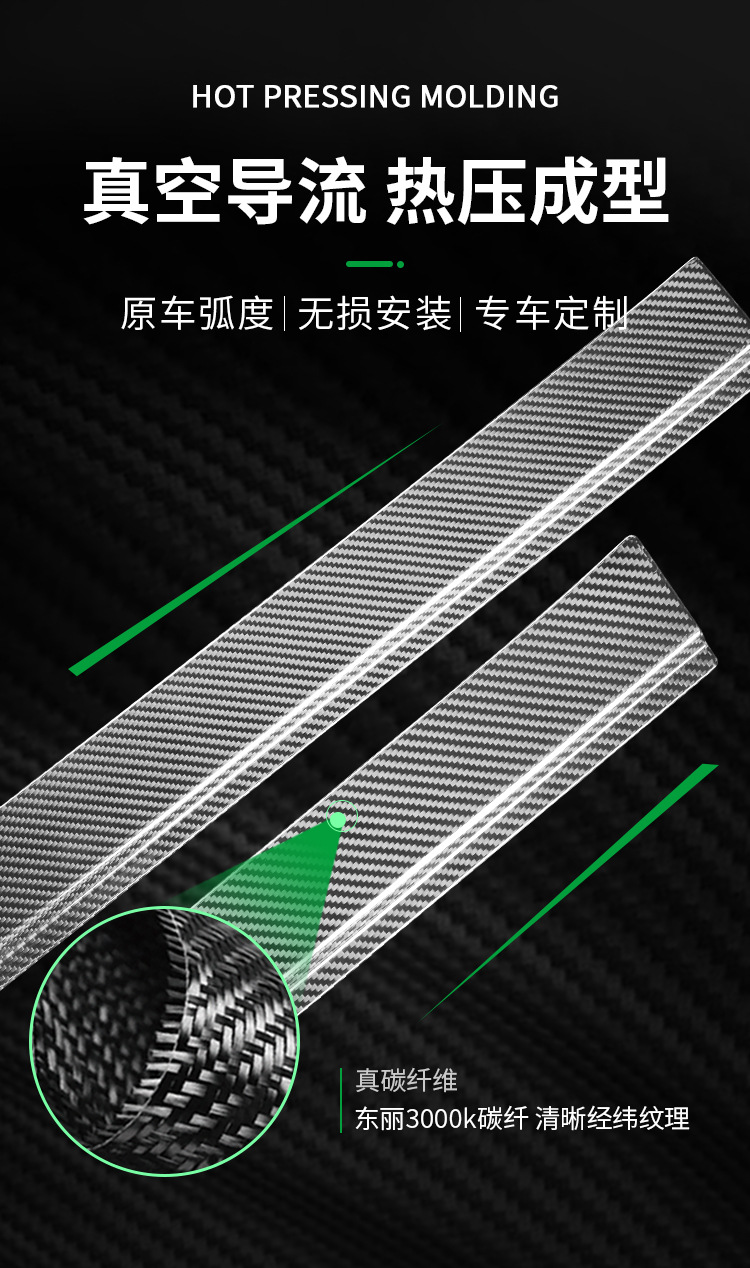 Suitable for Mercedes-Benz G-Class G500G63W464 Carbon Fiber Door Sill Strips, Welcome Pedals, Off-Road Appearance Upgrade Stickers and Accessories