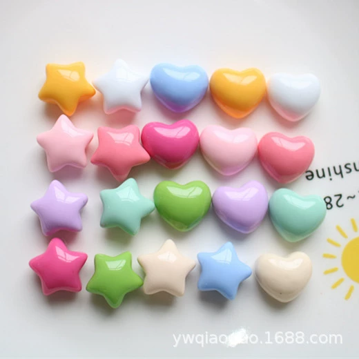 Яркая Звезда любовь милый DIY кремовый клей домашний Чехол для мобильного телефона головной убор шпилька ювелирные изделия аксессуары из смолы оптом