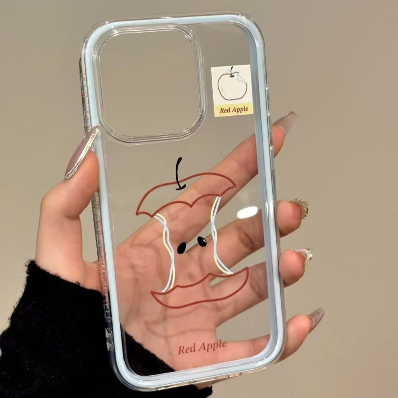 Línea simple núcleo de Apple adecuado para Apple 16pm funda para teléfono móvil 14ProMax transparente iphone15ProMax hembra