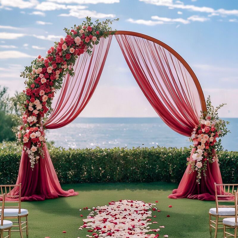 スイスホワイトガーゼ結婚式の小道具アマゾン竹椅子ガーゼ椅子天井装飾クロスボーダーオーガンザ生地ガーゼカーテン|undefined