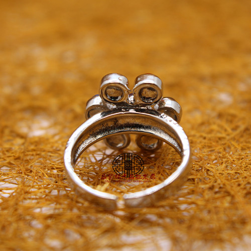 Origin crystal, ethnic style ring, lapis lazuli ring, foreign trade cross-border jewelry wish ring