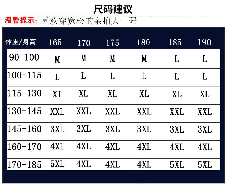 夹克身高尺码表西装6码新(1)