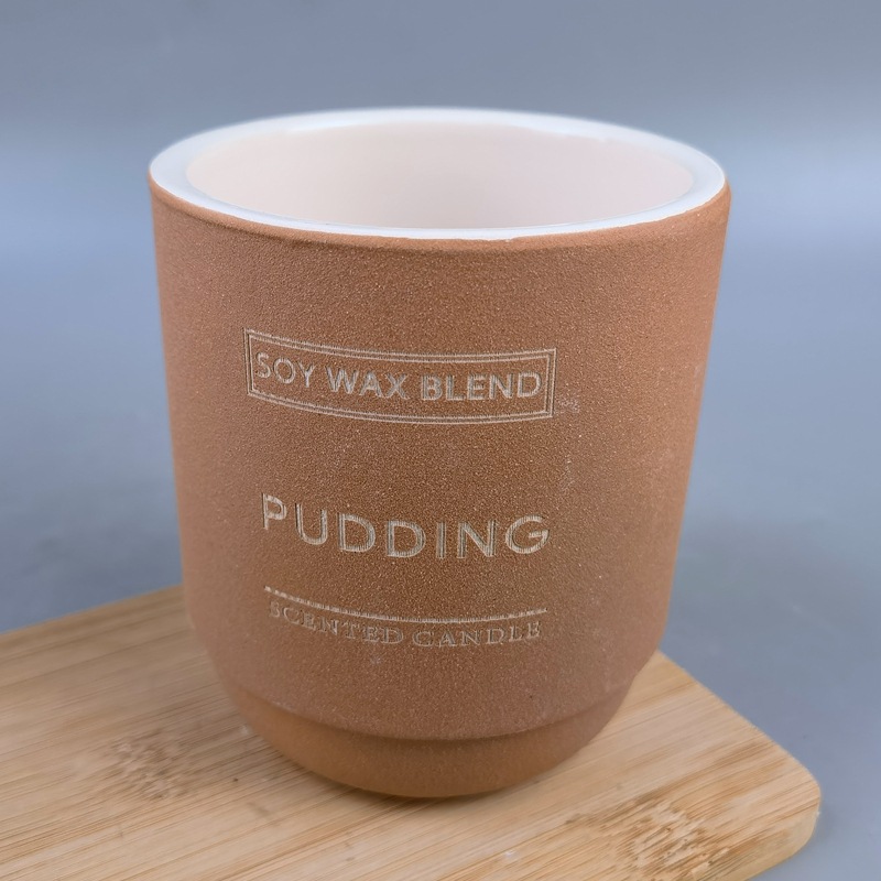 Nordic INS taza de vela creativa macaron cerámica vela taza con tapa vela tarro aromaterapia puede cera taza