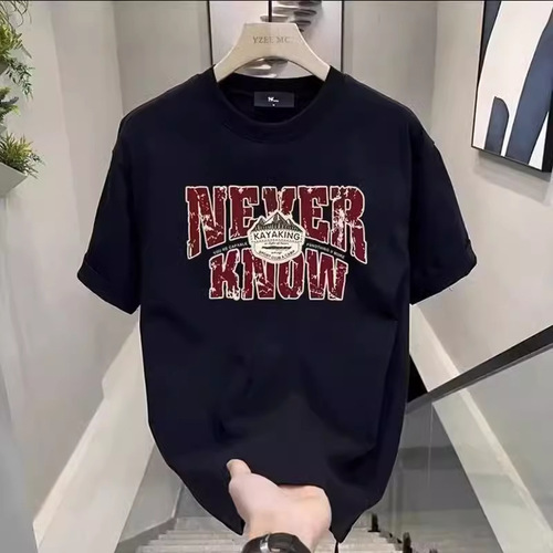 Men's Summer Round Neck Short Sleeve Trendy Loose T-shirt Summer Outfit Top Casual Matchable Half Sleeve Shirt