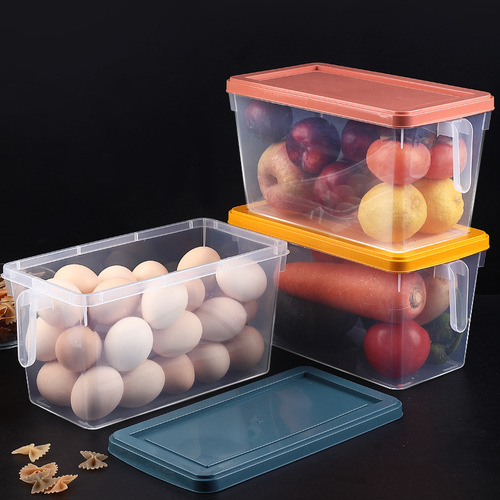 Large-capacity refrigerator storage box fresh-keeping storage box kitchen food sealed frozen transparent plastic fruit and vegetable fresh-keeping box
