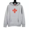 Gray hooded plus fleece cross