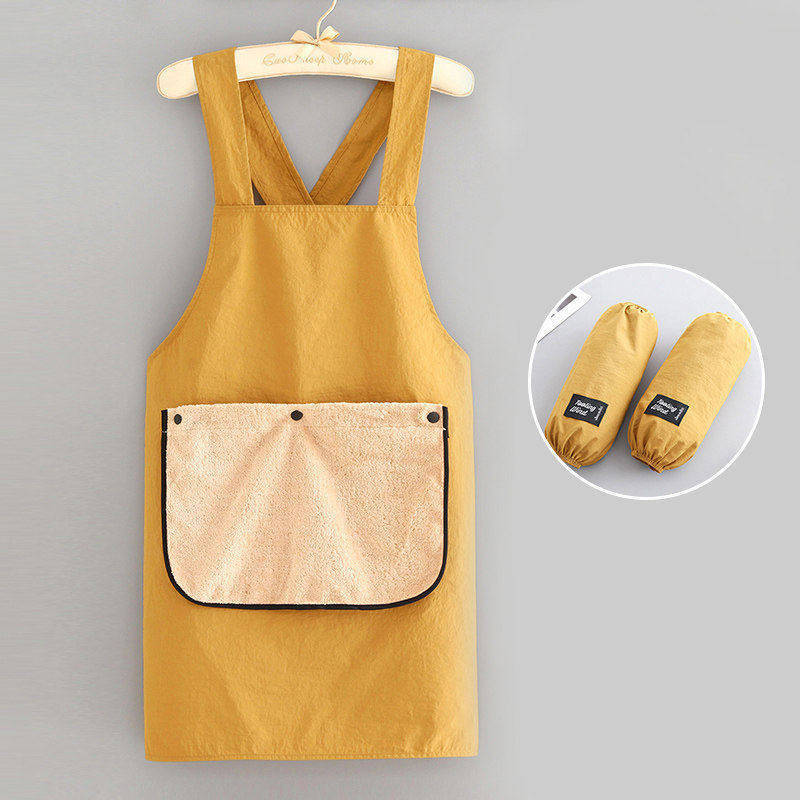 Cross strap water-repellent towel pocket removable - yellow + sleeves