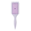 Wheat straw pointed tail bouncing hollow comb purple tooth purple handle (OPP bag)