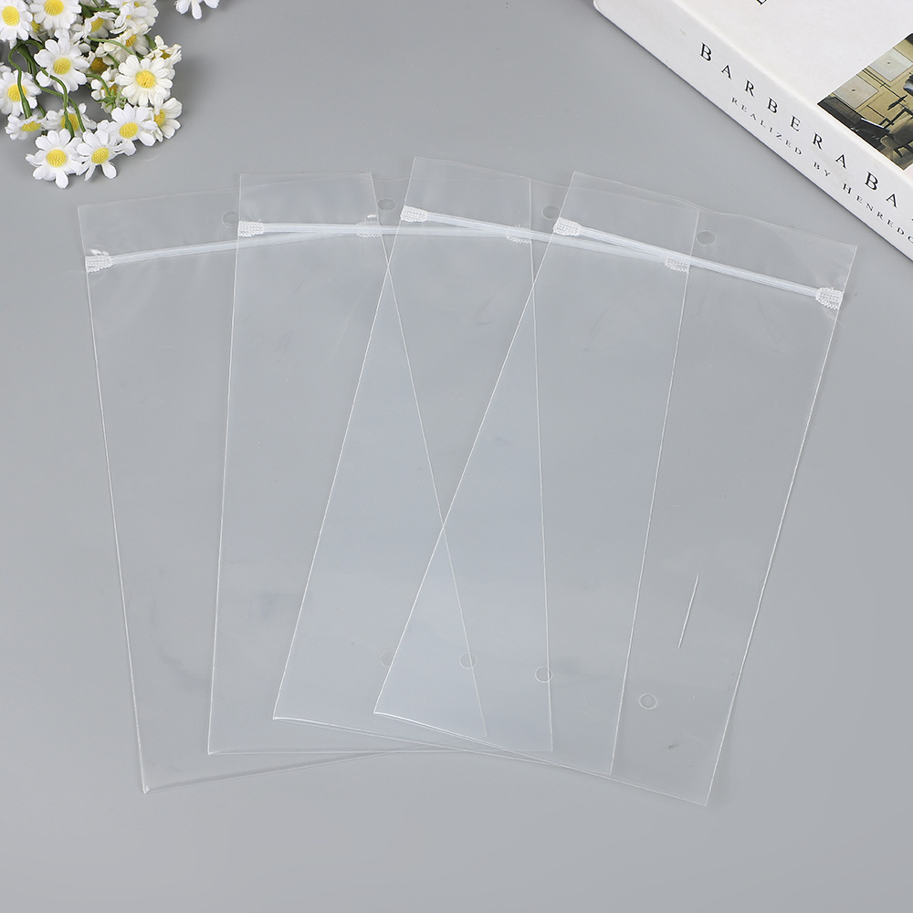 Fabricante spot pe transparente tira de hueso con cremallera calcetines mangas de hielo bufanda de seda bolsa ziplock en blanco con LOGOTIPO