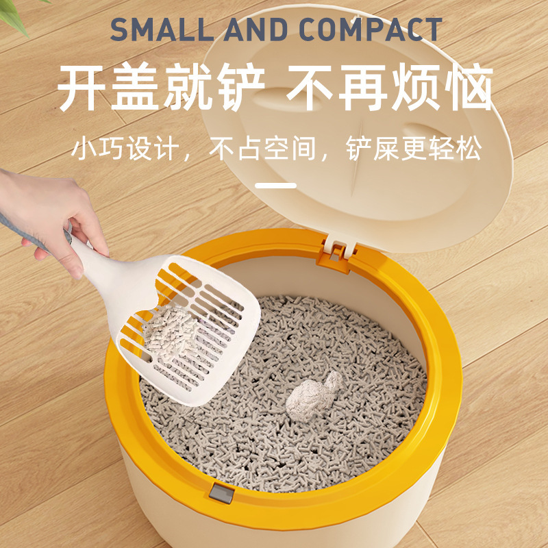 El nuevo bote de basura para mascotas evita que las mascotas se volteen, limpia y desodoriza la arena para gatos con tapa, suministros para botes de basura para perros al por mayor