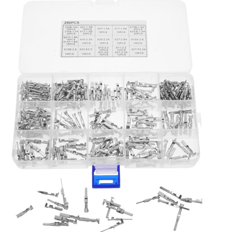 290 Pieces of Automotive Wire Terminal Pin Connectors 1/1.5/1.8/2.2/2.8/3.5 Automotive Terminals 290 Pieces of Automotive Wire Terminal Pin Connectors 1/1.5/1.8/2.2/2.8/3.5 Automotive Terminals