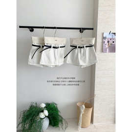 塞纳美式复古白色牛仔半身裙女2026夏季新款休闲百搭A字短裙裙裤