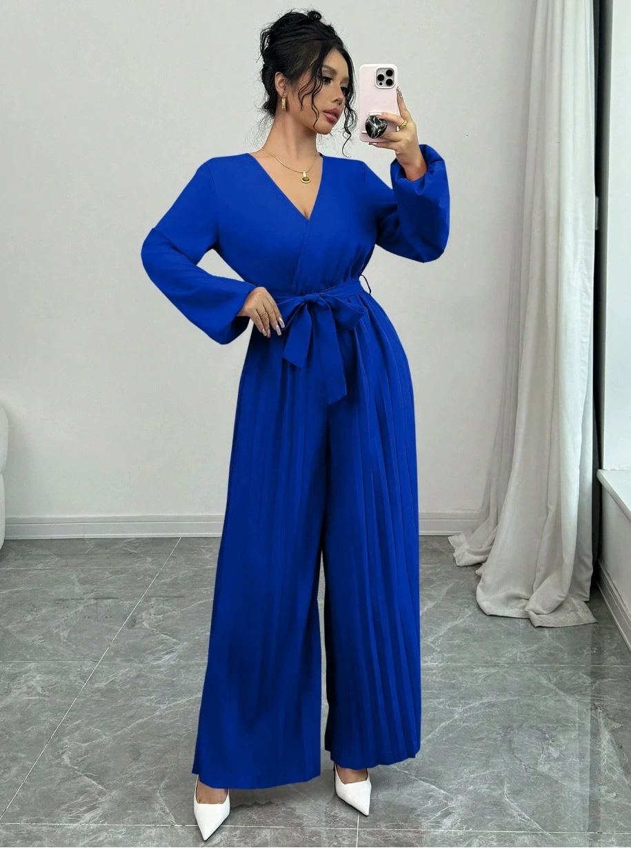 Temperamento casual cintura bohemia cruzada V-cuello cierre pantalones de vestir europeas y estadounidenses transfronterizos importación y exportación de ropa de mujer