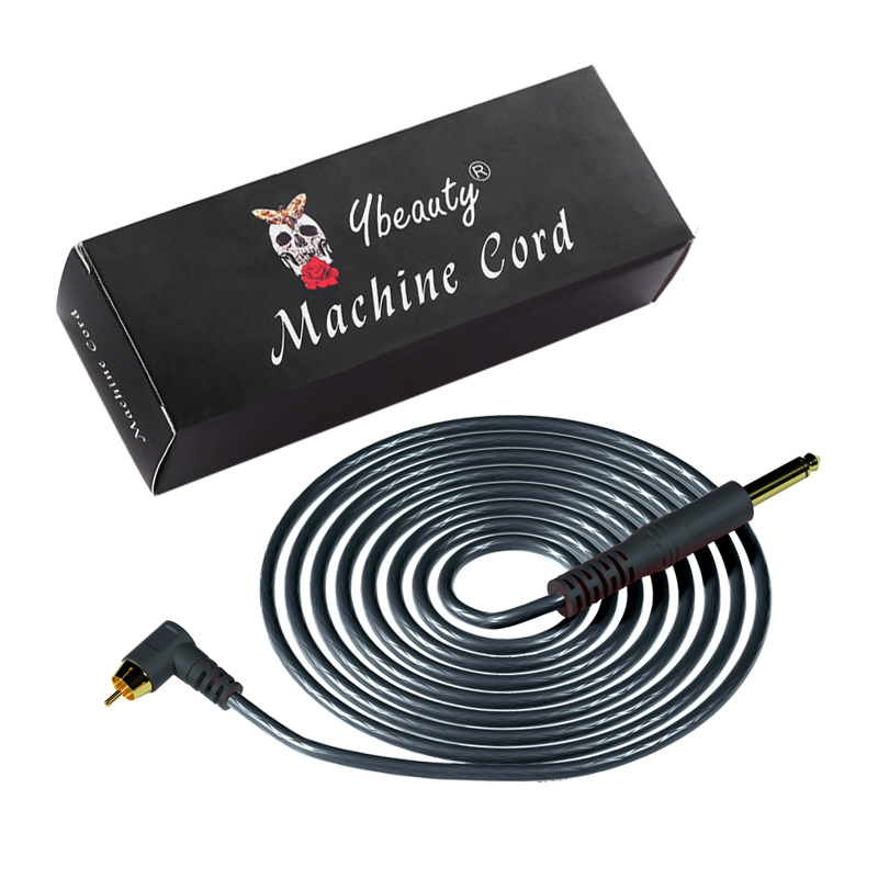 Máquina de tatuaje aguja cable de alimentación codo serpiente interfaz RCA suministro de cable de audio al por mayor máquina de motor DC
